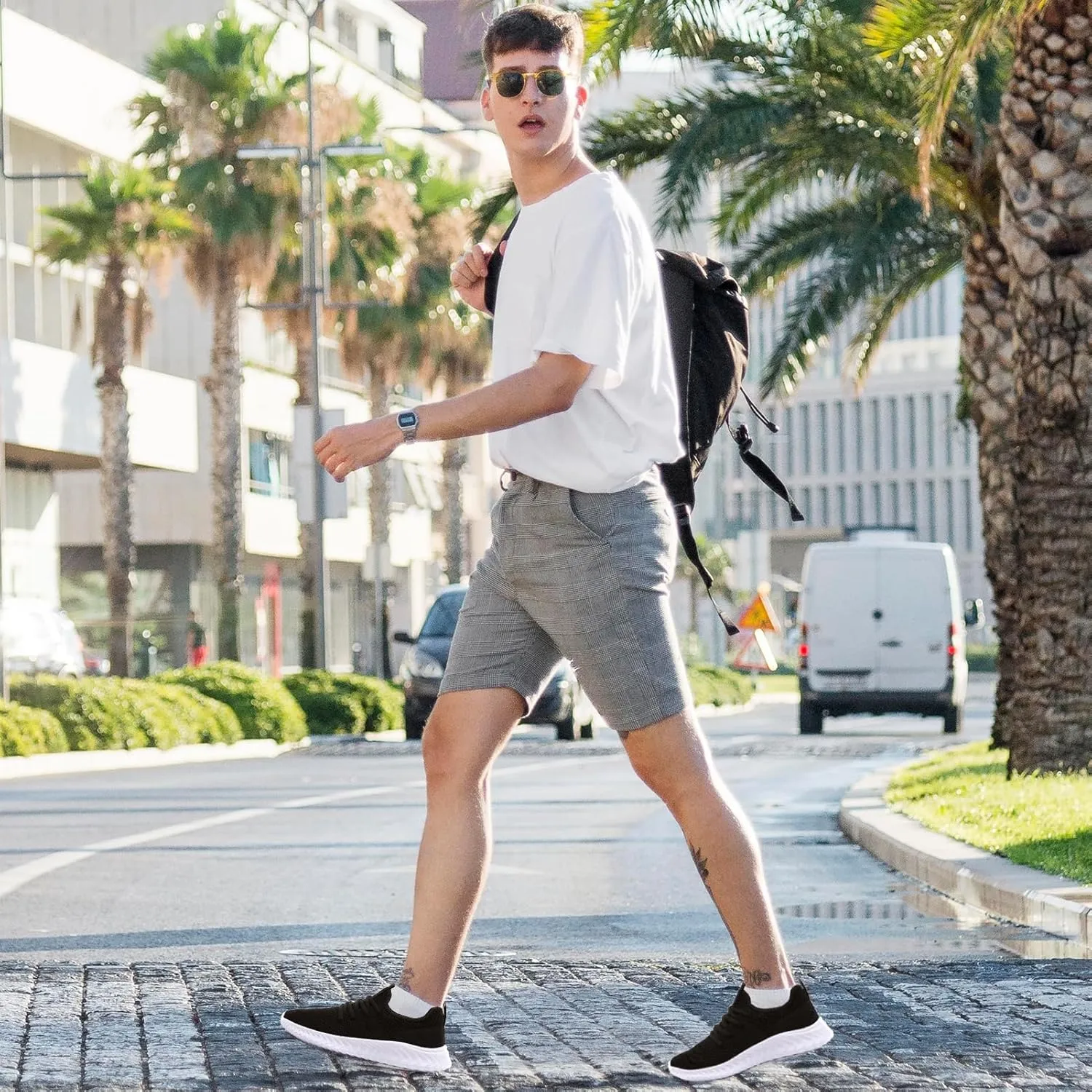 Mens Running Shoes Tennis Walking Gym Workout Slip On Athletic Fashion Sneakers Sports Shoes
