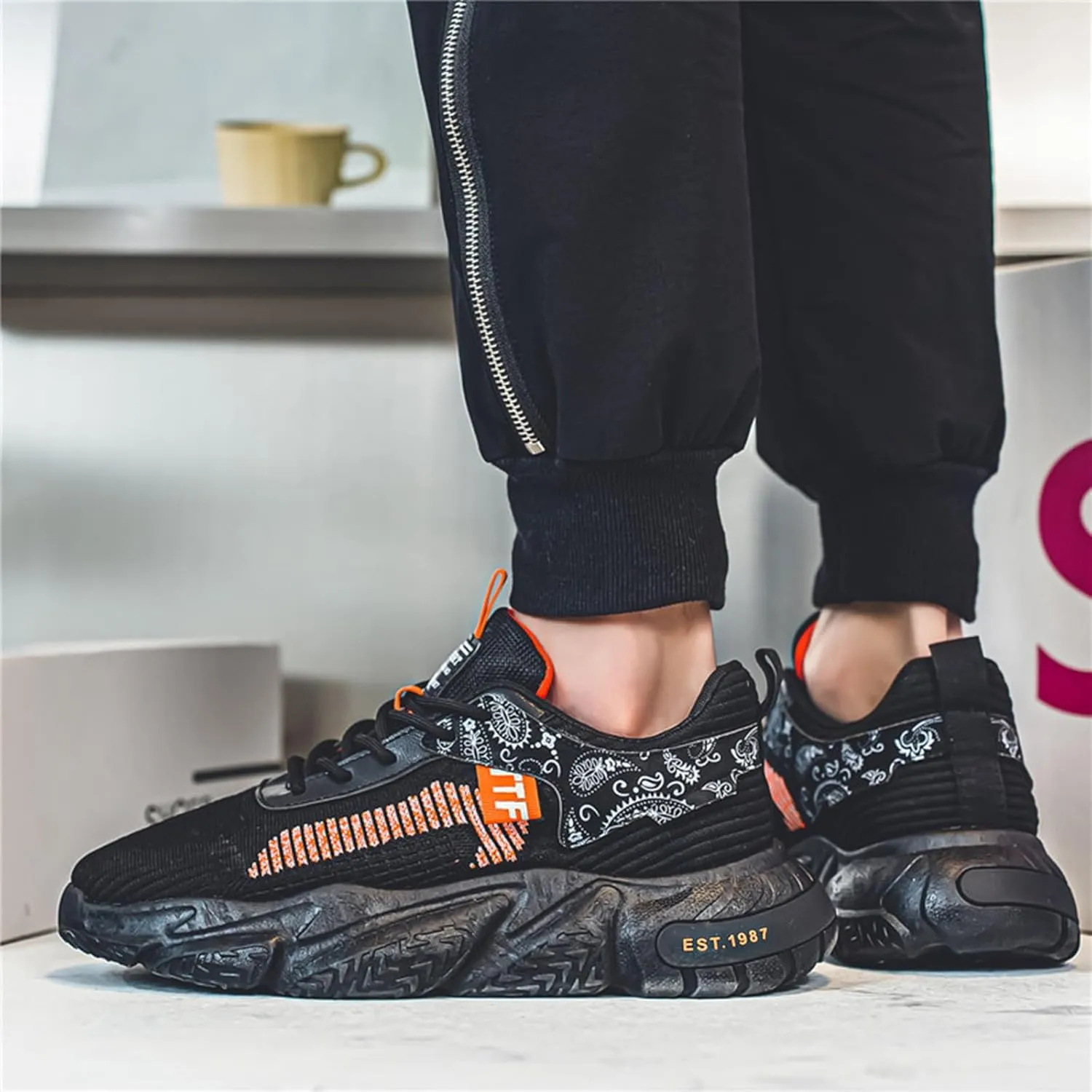 Mens Running Tennis Walking Shoes Cushioning Mens Sneakers Workout Casual Sports Shoes for Men