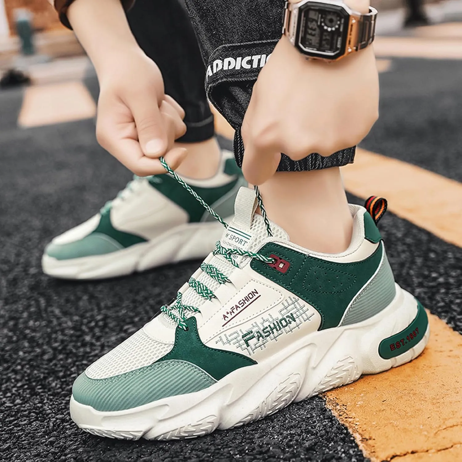 Mens Running Tennis Walking Shoes Cushioning Mens Sneakers Workout Casual Sports Shoes for Men