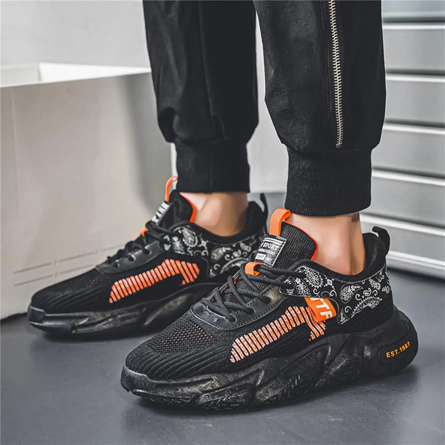 Mens Running Tennis Walking Shoes Cushioning Mens Sneakers Workout Casual Sports Shoes for Men