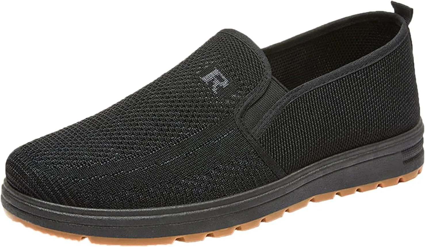 Men's Slip Shoes Fashion Spring and Summer Men Casual Shoes Flat Soft Bottom Mesh Breathable Slip On Comfortable Solid