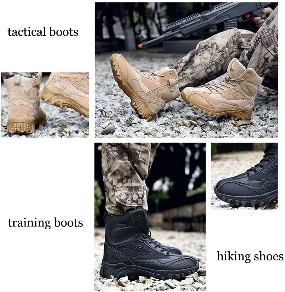 Men's Tactical Boots Outdoor Lightweight Durable Military Boots for Hiking Work Combat