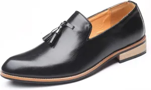 Men's Tassel Loafers Formal Business Classic Dress Shoes for Men Slip On Shoes Comfort Non-Slip Driving Shoes