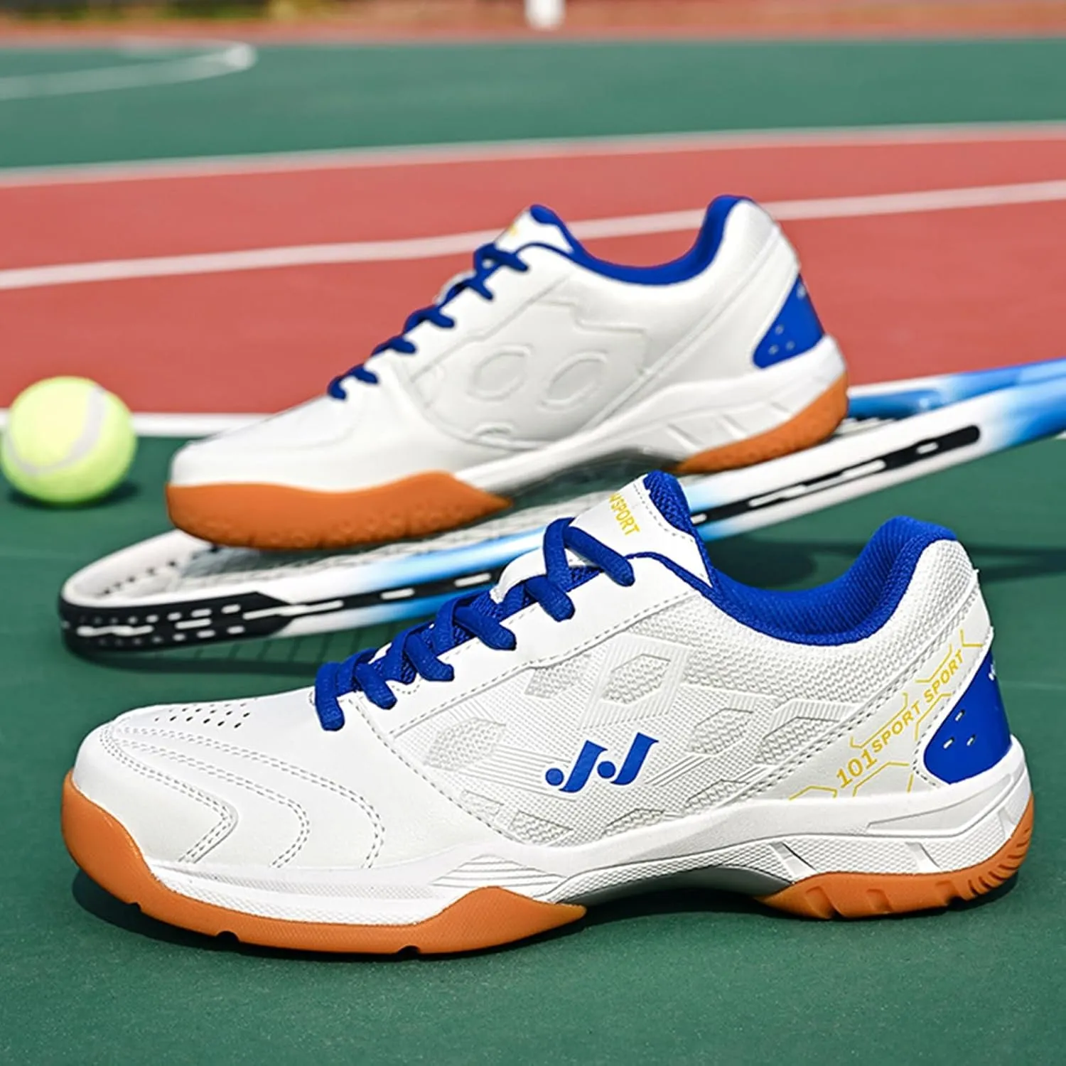 Men's Tennis Shoes for Women Pickleball Non-Slip Breathable Indoor Outdoor Support Court Training
