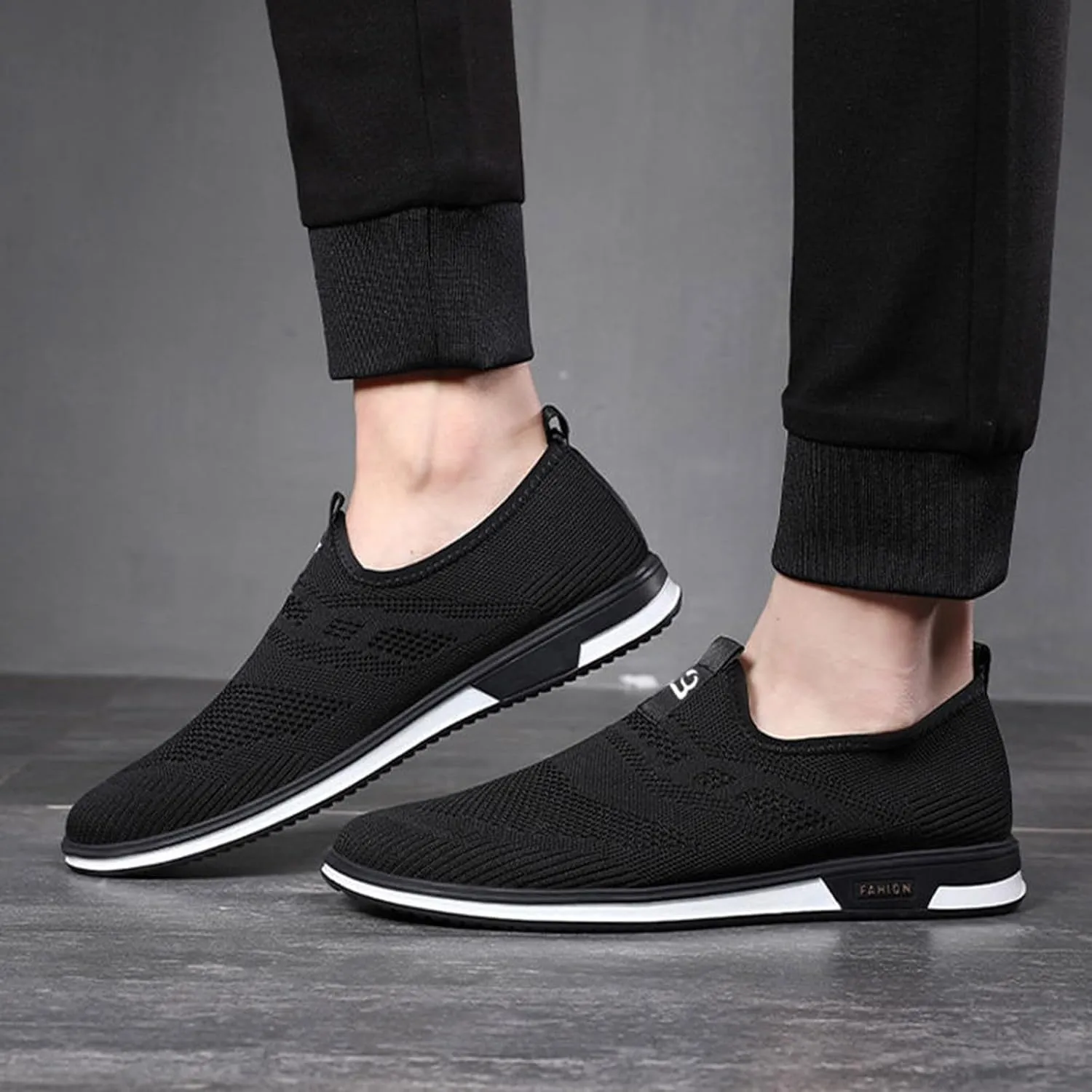 Mens Tennis Shoes Leisure Men's Shoes Breathable in Spring and Summer Casual Mesh Sports One Foot Lazy