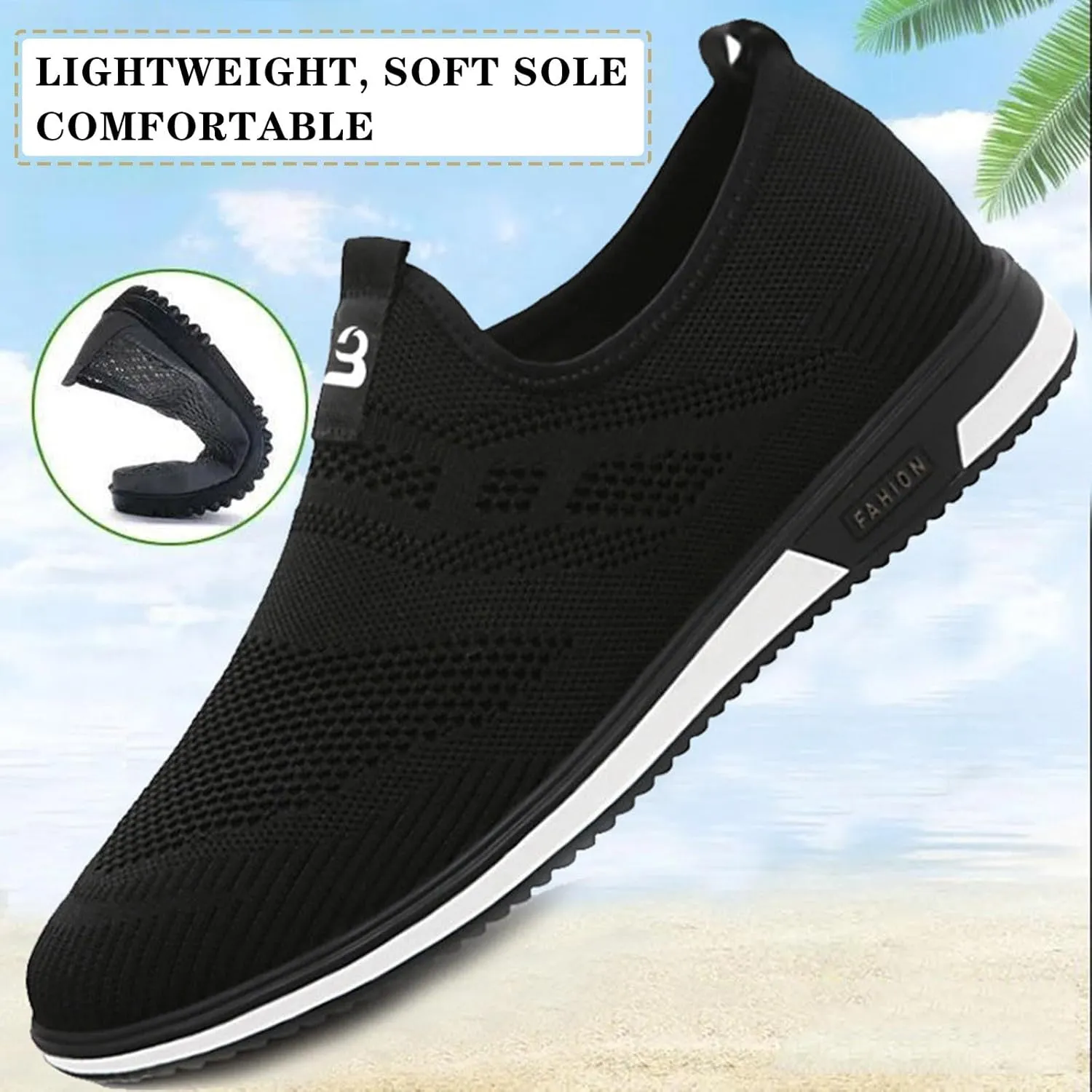 Mens Tennis Shoes Leisure Men's Shoes Breathable in Spring and Summer Casual Mesh Sports One Foot Lazy