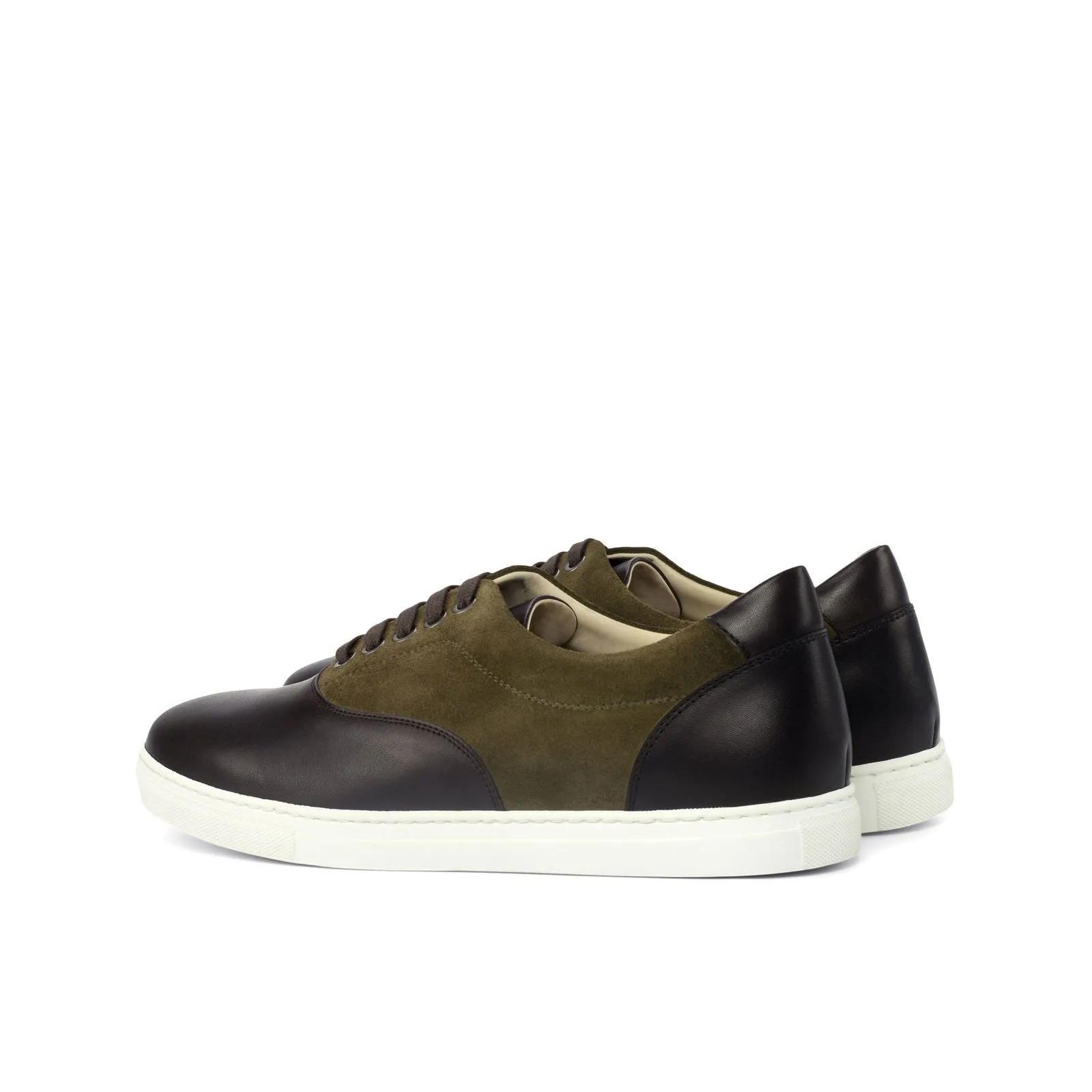 Men's Top Sider Leather Sneakers Wide Green 4423