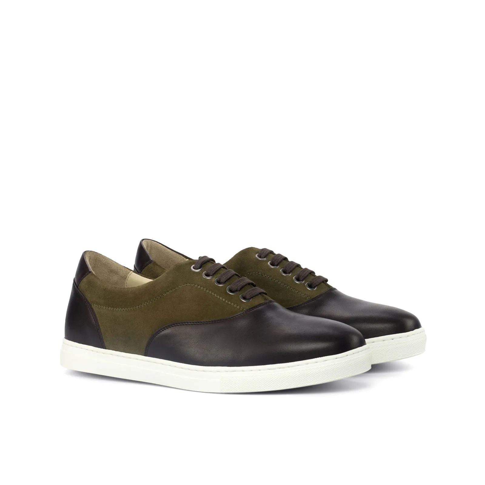 Men's Top Sider Leather Sneakers Wide Green 4423