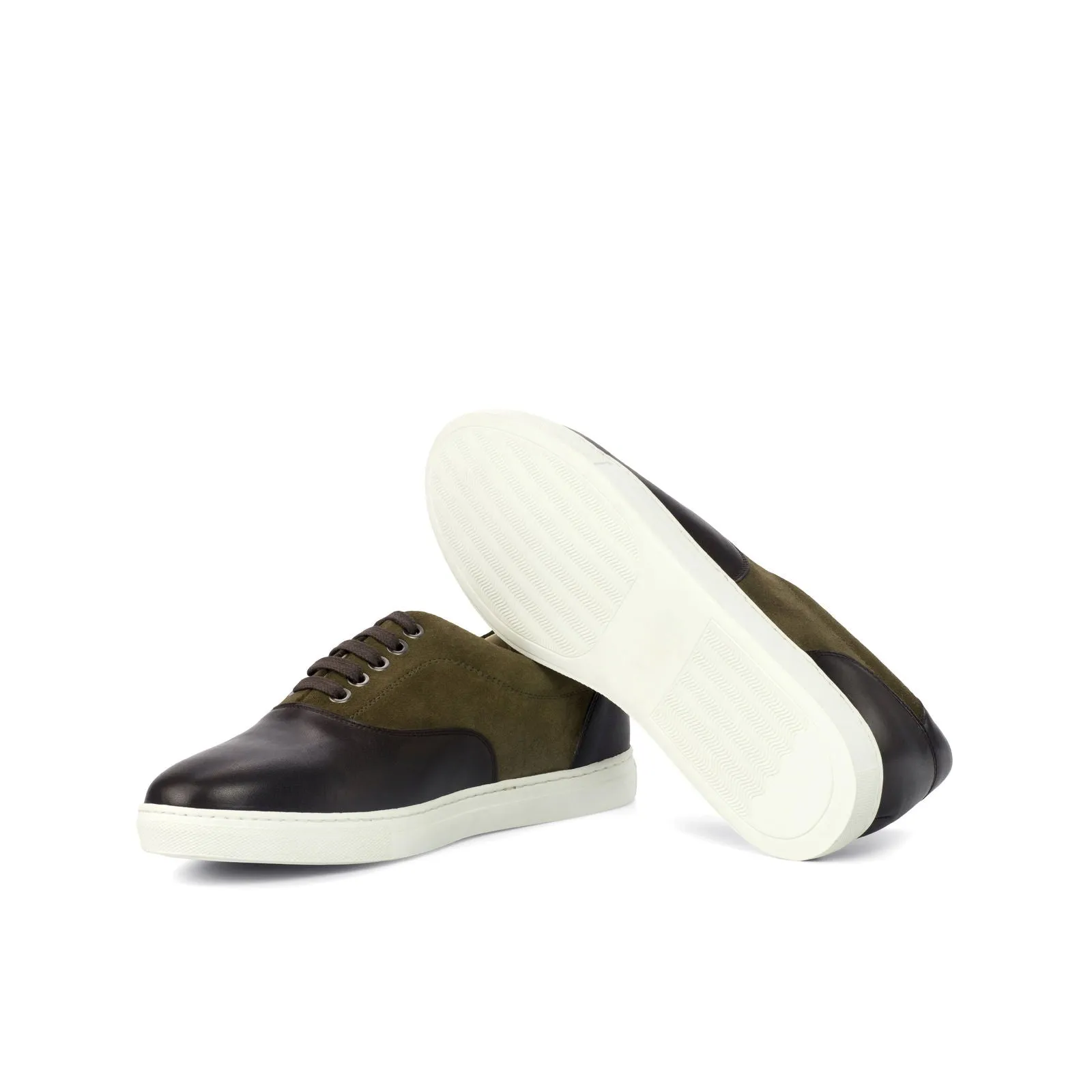Men's Top Sider Leather Sneakers Wide Green 4423