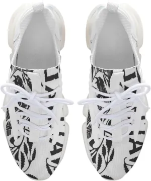 Men's Trail Running Sports Shoes, Fashion Breathable 3D Tattoo Printing Walking Excursion Sneakers, Non Slip Gym Work Trainers Footwear Athletic Trekking