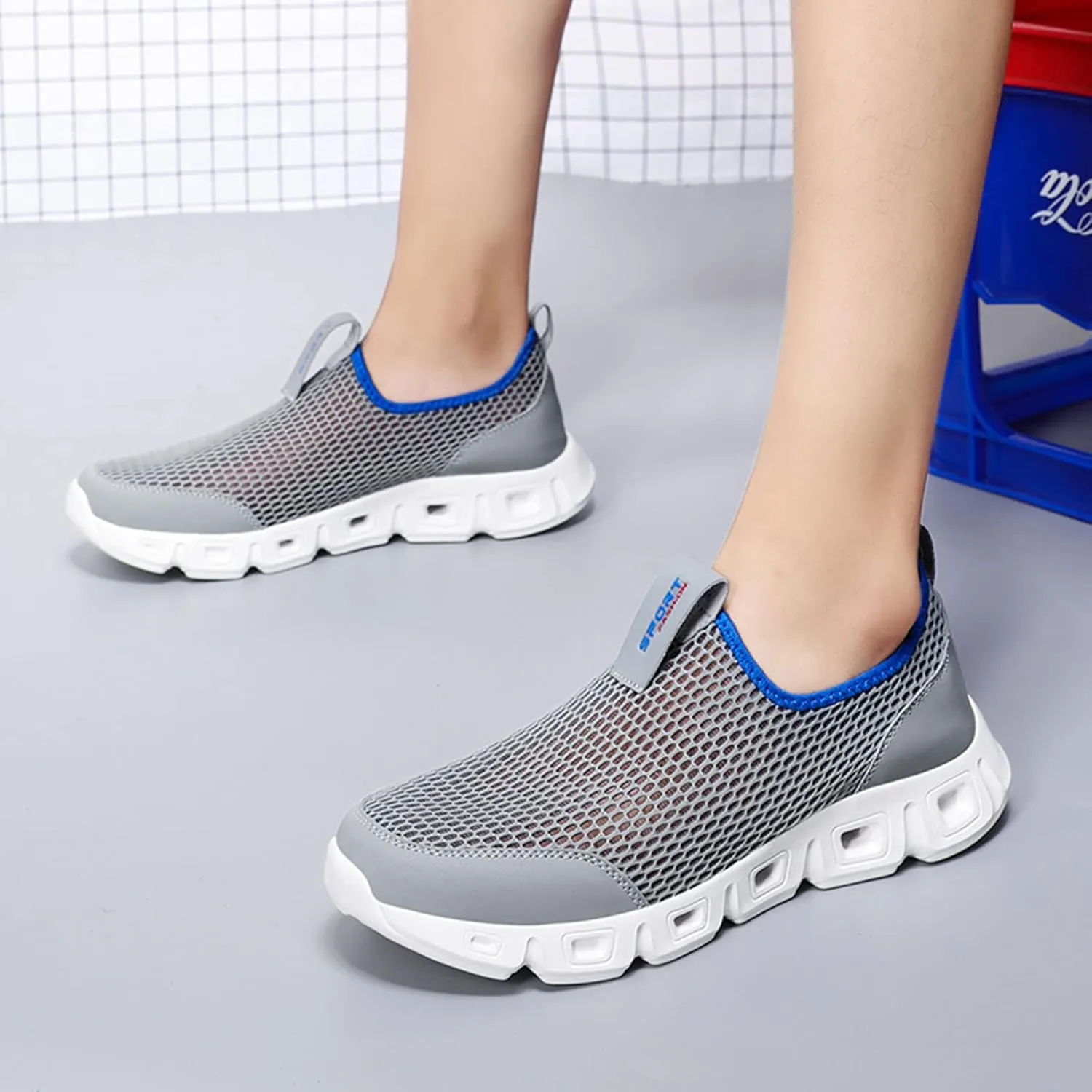 Mens Walking Shoes Men's Sneakers Slip on Shoe for Men Shoe for Men Mesh Athletic Gym Sneaker