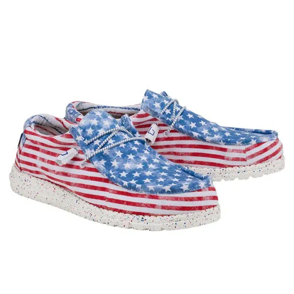 Men's Wally Patriotic Stars & Stripes HEYDUDE