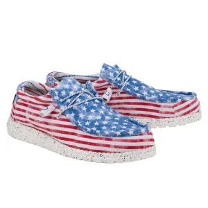 Men's Wally Patriotic Stars & Stripes HEYDUDE