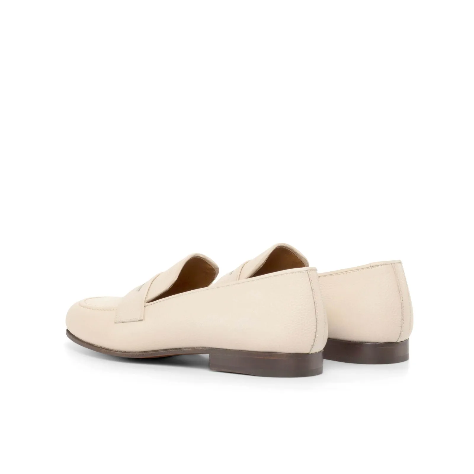 Men's Wellington Leather Slippers Wide Plus Size Nude 4963