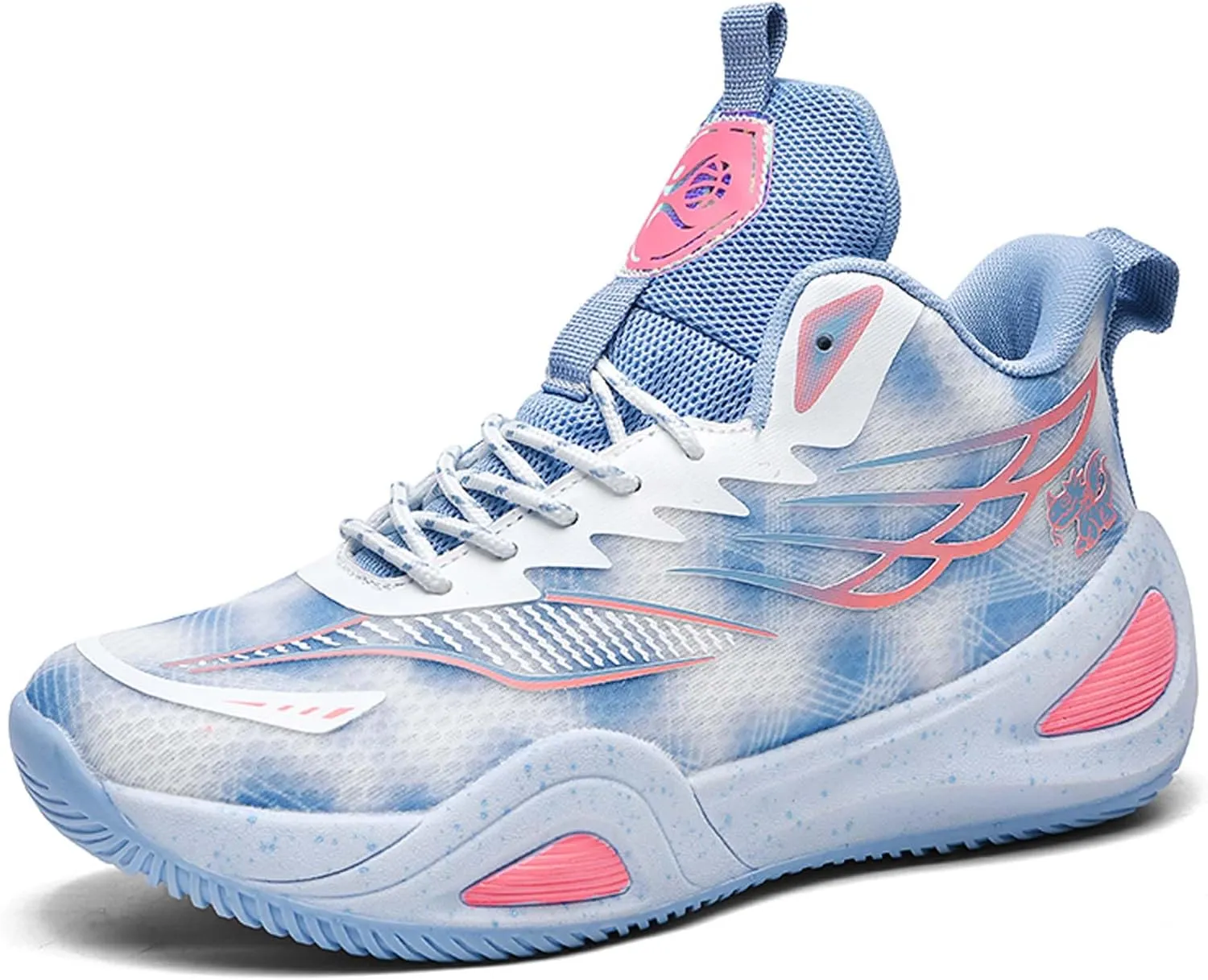 Mens Womens Couples Mid Top Lace Up Basketball Sneakers Rubber Soles Non Slip Casual Walking Shoes Wear Resistant and Durable Mountaineering Shoes Comfortable and Breathable Running Shoes Flat Shoes