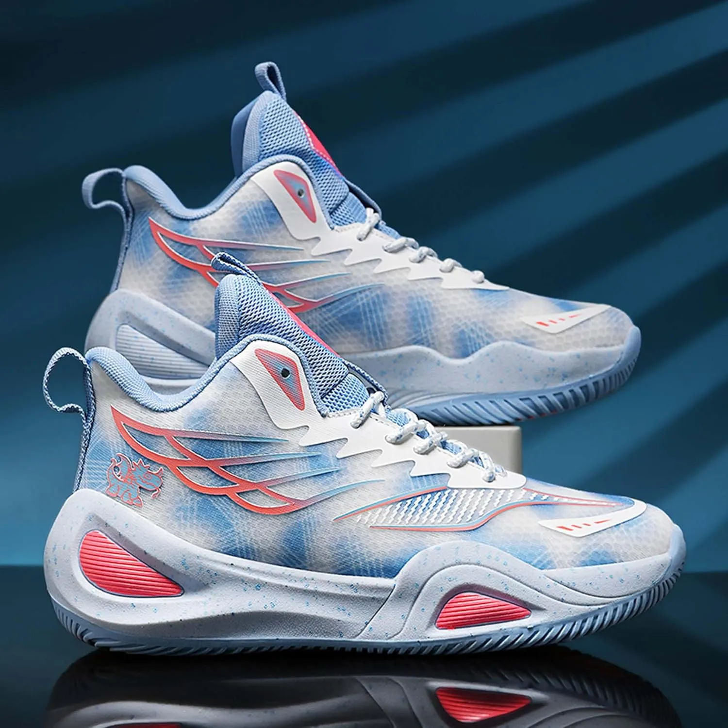 Mens Womens Couples Mid Top Lace Up Basketball Sneakers Rubber Soles Non Slip Casual Walking Shoes Wear Resistant and Durable Mountaineering Shoes Comfortable and Breathable Running Shoes Flat Shoes