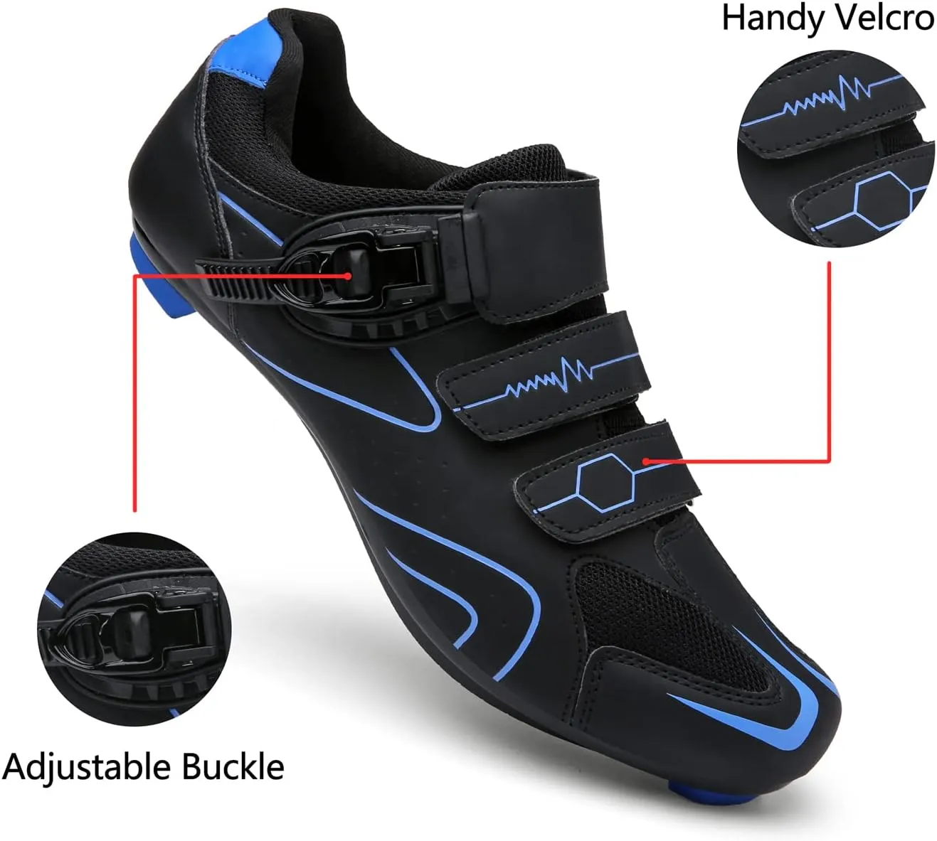 Mens Womens Cycling Shoes Compatible with Peloton Indoor Bicycle Pedals Clip in Road Bike Shoes Pre-Installed with Look Delta Cleats