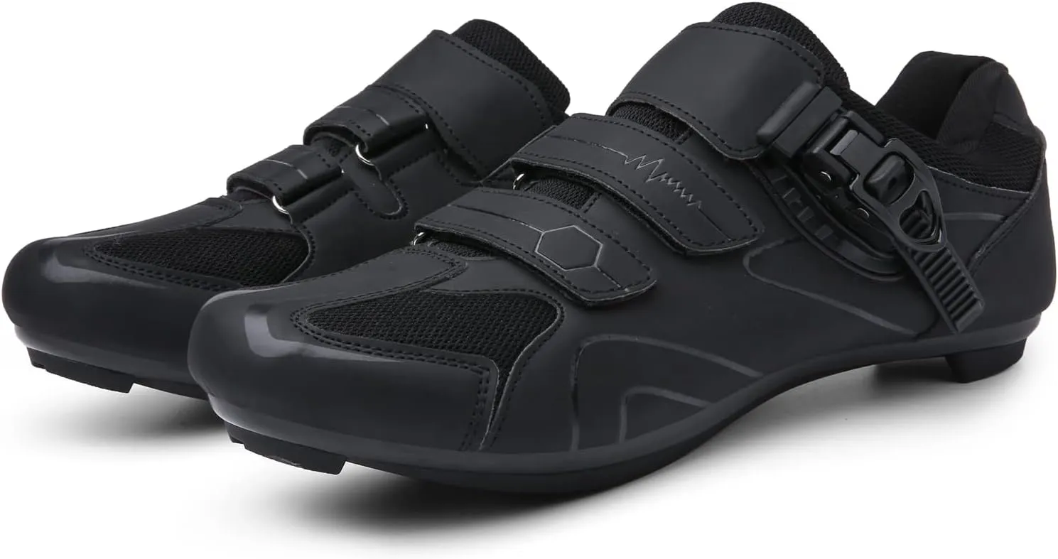 Mens Womens Cycling Shoes Compatible with Peloton Indoor Bicycle Pedals Clip in Road Bike Shoes Pre-Installed with Look Delta Cleats