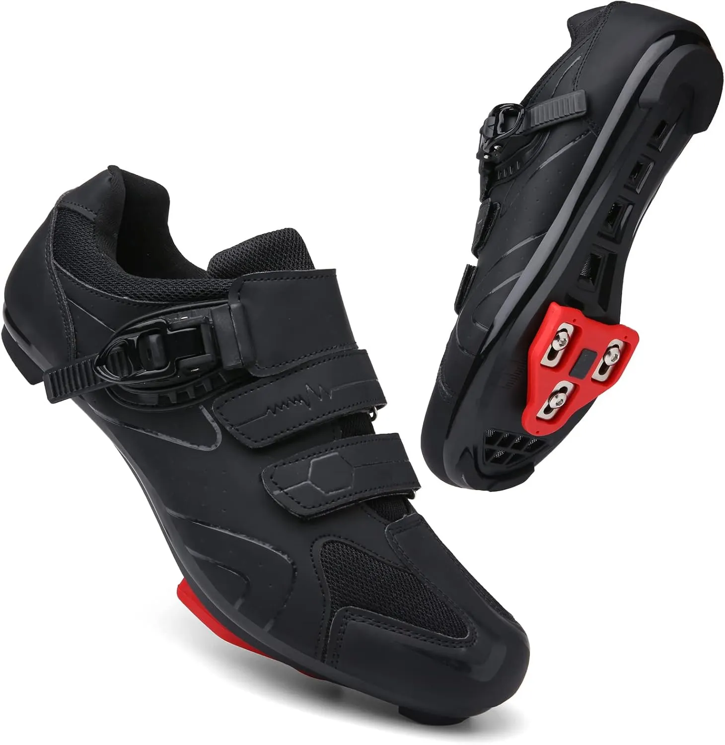 Mens Womens Cycling Shoes Compatible with Peloton Indoor Bicycle Pedals Clip in Road Bike Shoes Pre-Installed with Look Delta Cleats