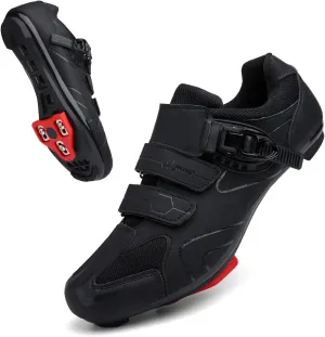 Mens Womens Cycling Shoes Compatible with Peloton Indoor Bicycle Pedals Clip in Road Bike Shoes Pre-Installed with Look Delta Cleats