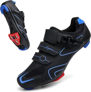 Mens Womens Cycling Shoes Compatible with Peloton Indoor Bicycle Pedals Clip in Road Bike Shoes Pre-Installed with Look Delta Cleats