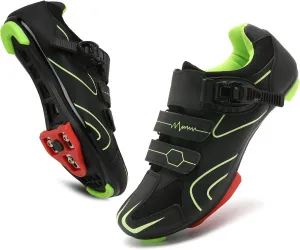 Mens Womens Cycling Shoes Compatible with Peloton Indoor Bicycle Pedals Clip in Road Bike Shoes Pre-Installed with Look Delta Cleats
