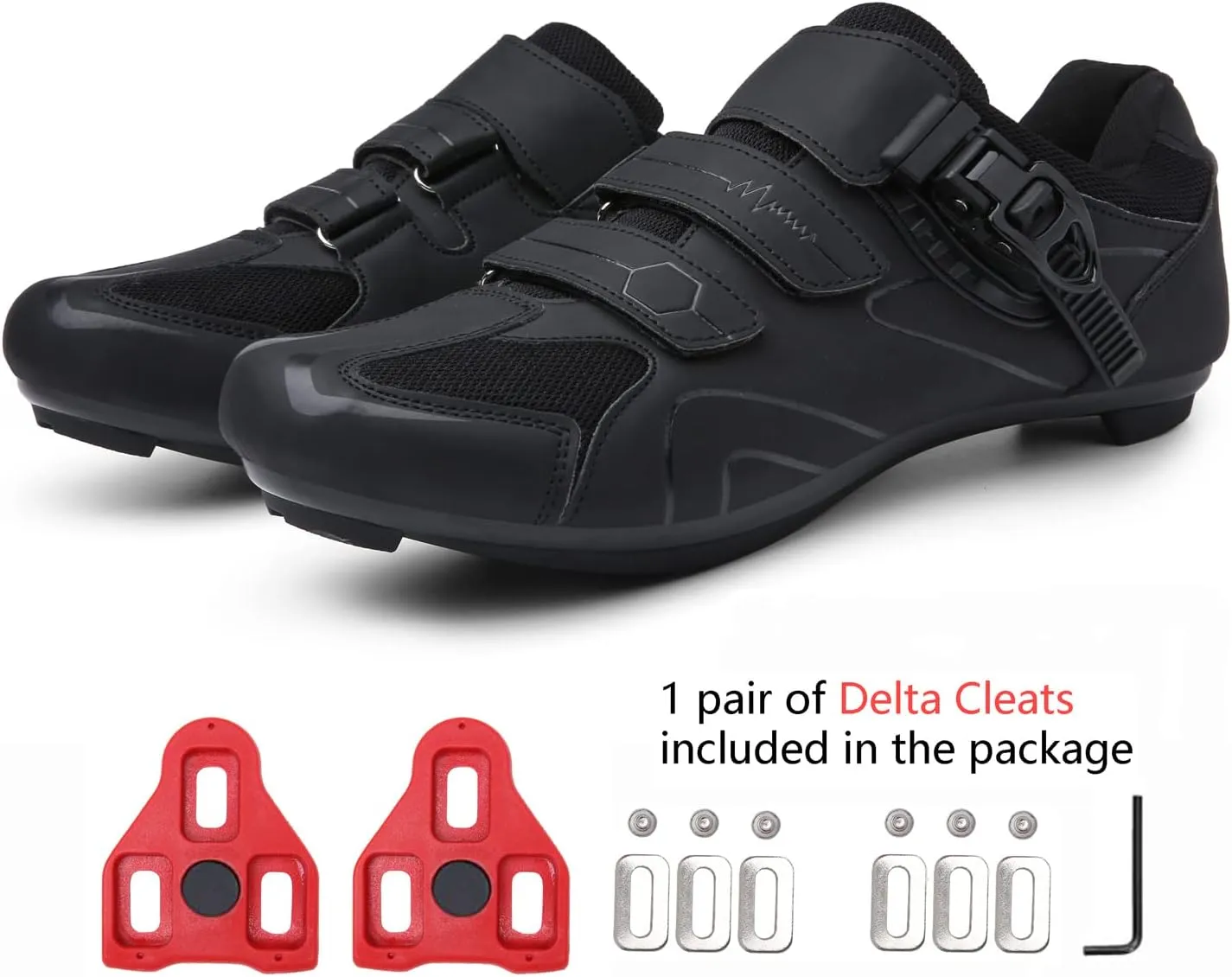 Mens Womens Cycling Shoes Compatible with Peloton Indoor Bicycle Pedals Clip in Road Bike Shoes Pre-Installed with Look Delta Cleats