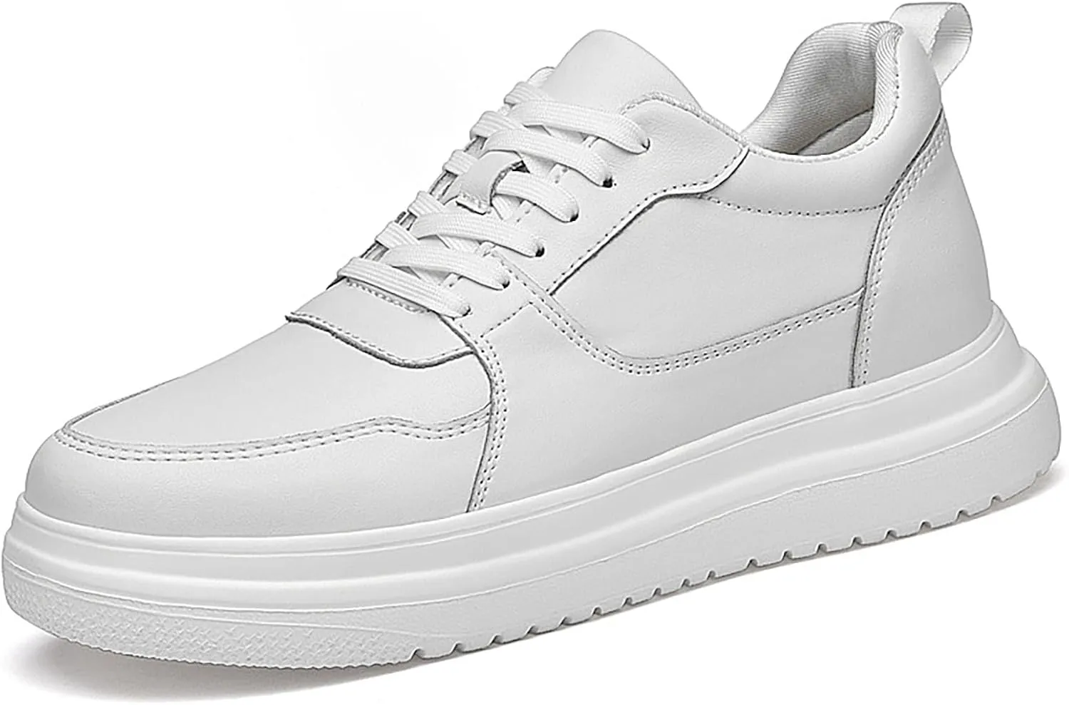 Mens Womens Invisible Height Boosting Shoes 2.4/3/4 Inches Elevator Tennis Sneakers Lace Up Casual Walking Shoes