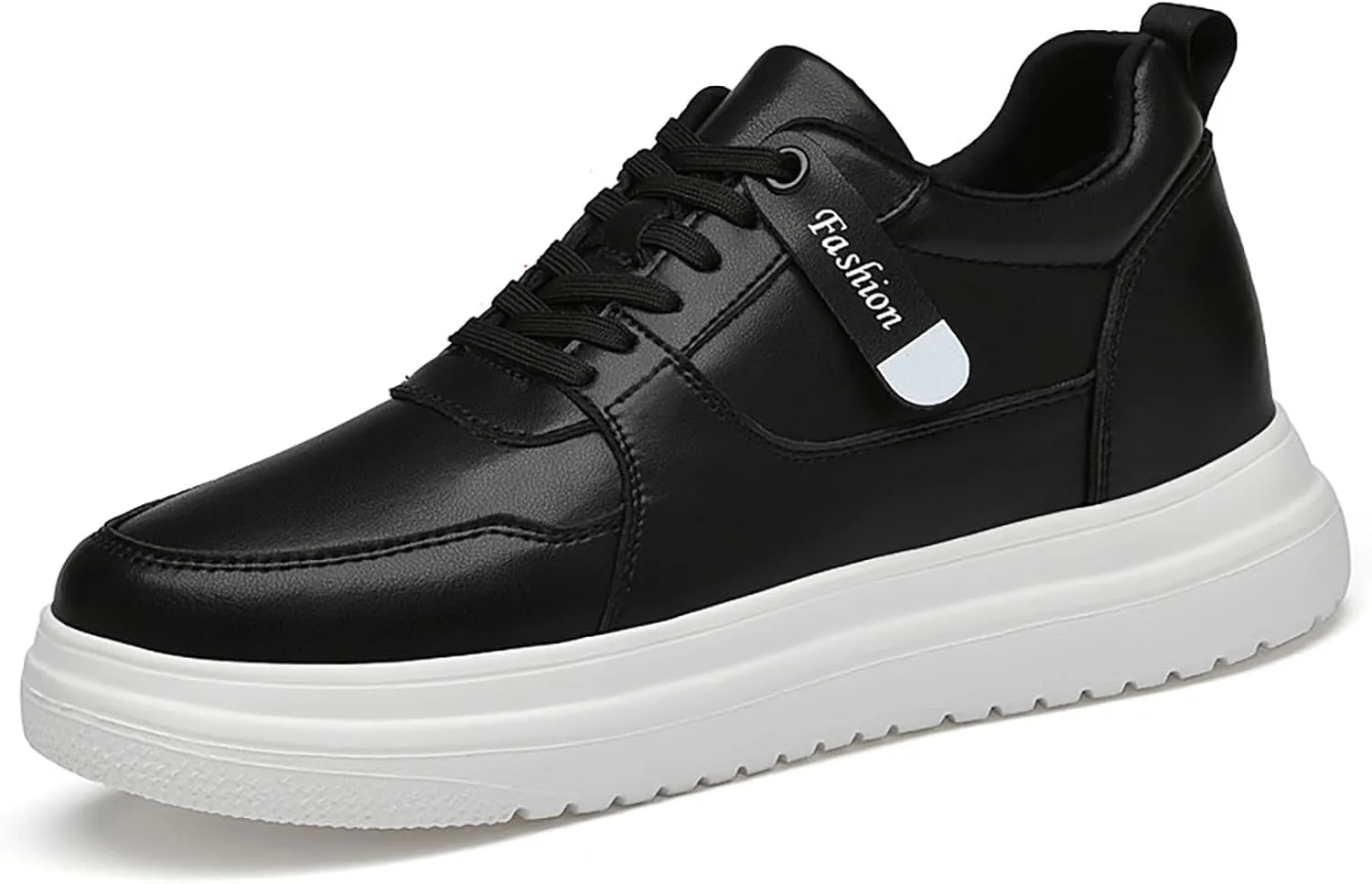 Mens Womens Invisible Height Boosting Sneakers 3 Inches Elevator Tennis Shoes Lace Up Low Top Casual Walking Shoes