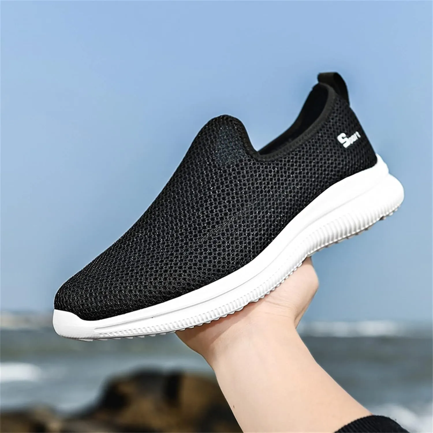 Mesh Slip On Sneaker for Women Non Slip Casual Sneakers Walking Shoes Women Arch Support Comfort Lightweight Breathable Running Shoes