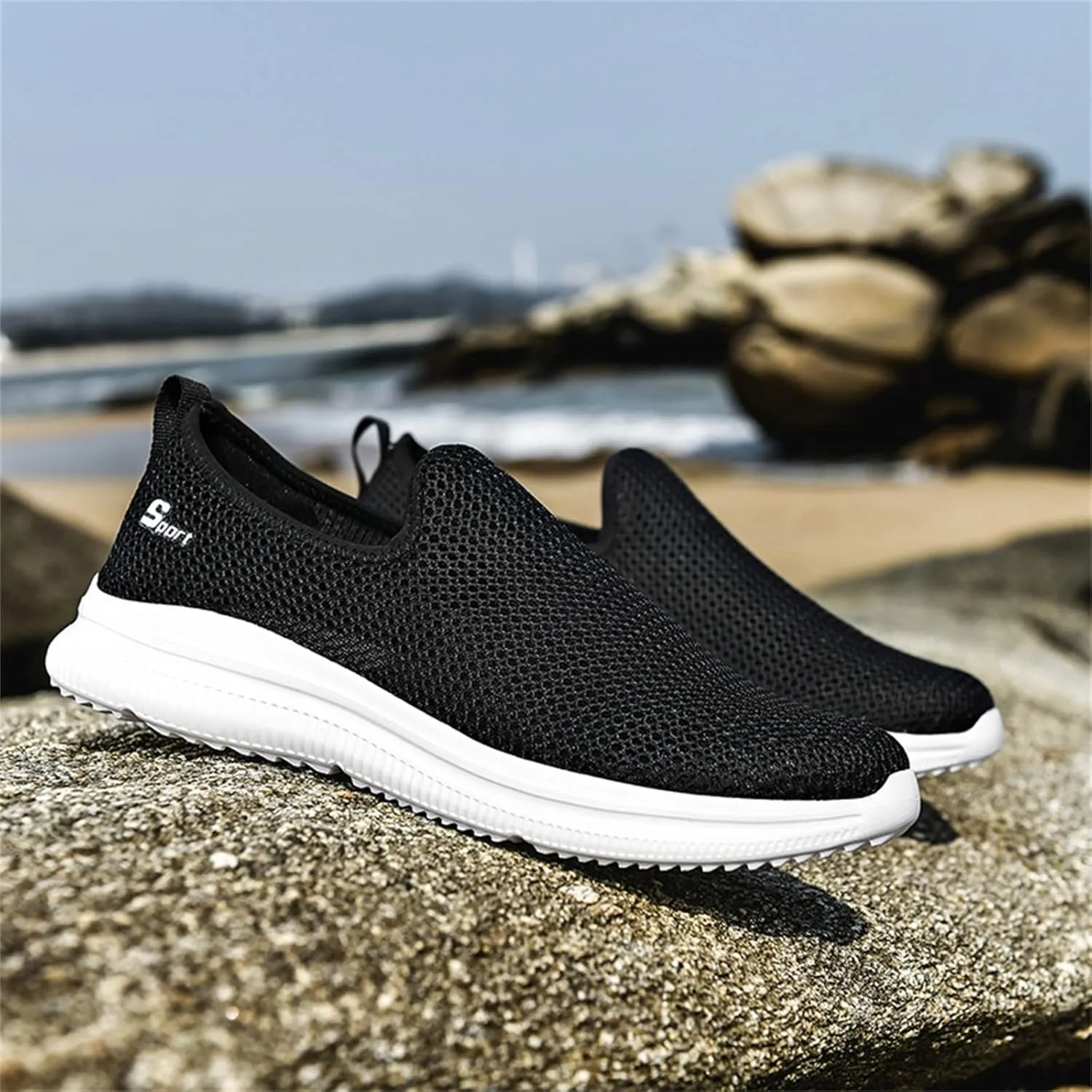 Mesh Slip On Sneaker for Women Non Slip Casual Sneakers Walking Shoes Women Arch Support Comfort Lightweight Breathable Running Shoes