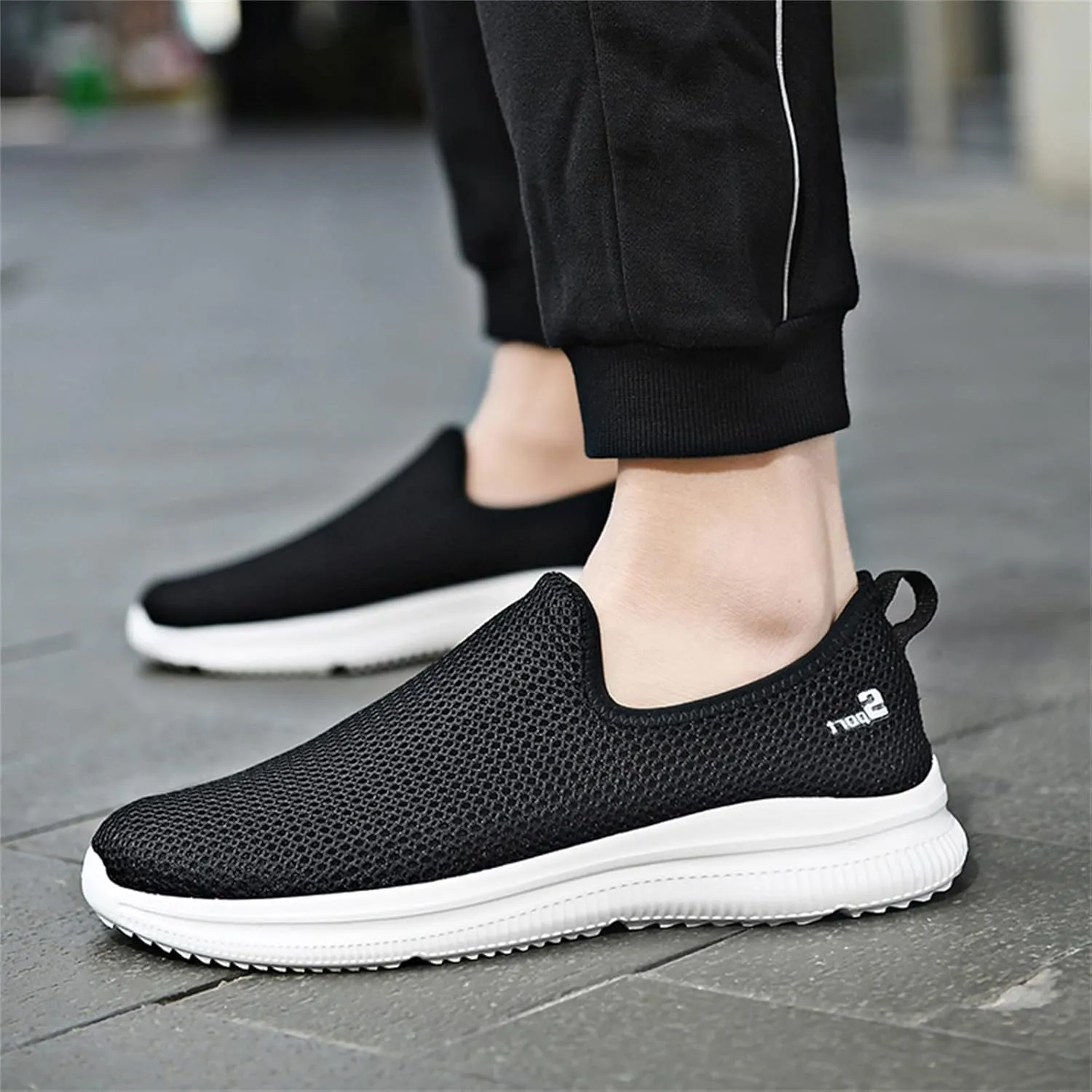 Mesh Slip On Sneaker for Women Non Slip Casual Sneakers Walking Shoes Women Arch Support Comfort Lightweight Breathable Running Shoes