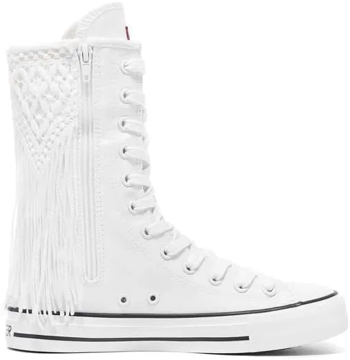 Mid-Tube Front lace-up Side Zipper Tassel Women's Boots Canvas Shoes Trendy Women's Shoes