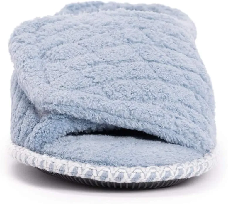 Muk Luks Marylou Women's Micro Chenille Slippers - Freesia Blue