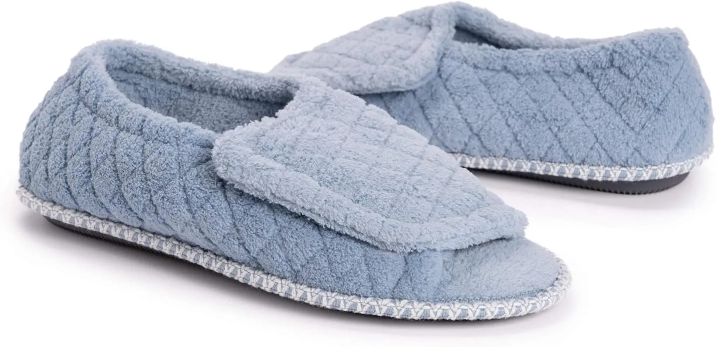 Muk Luks Marylou Women's Micro Chenille Slippers - Freesia Blue