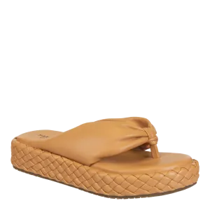 NAKED FEET - COSTA in CAMEL Platform Sandals