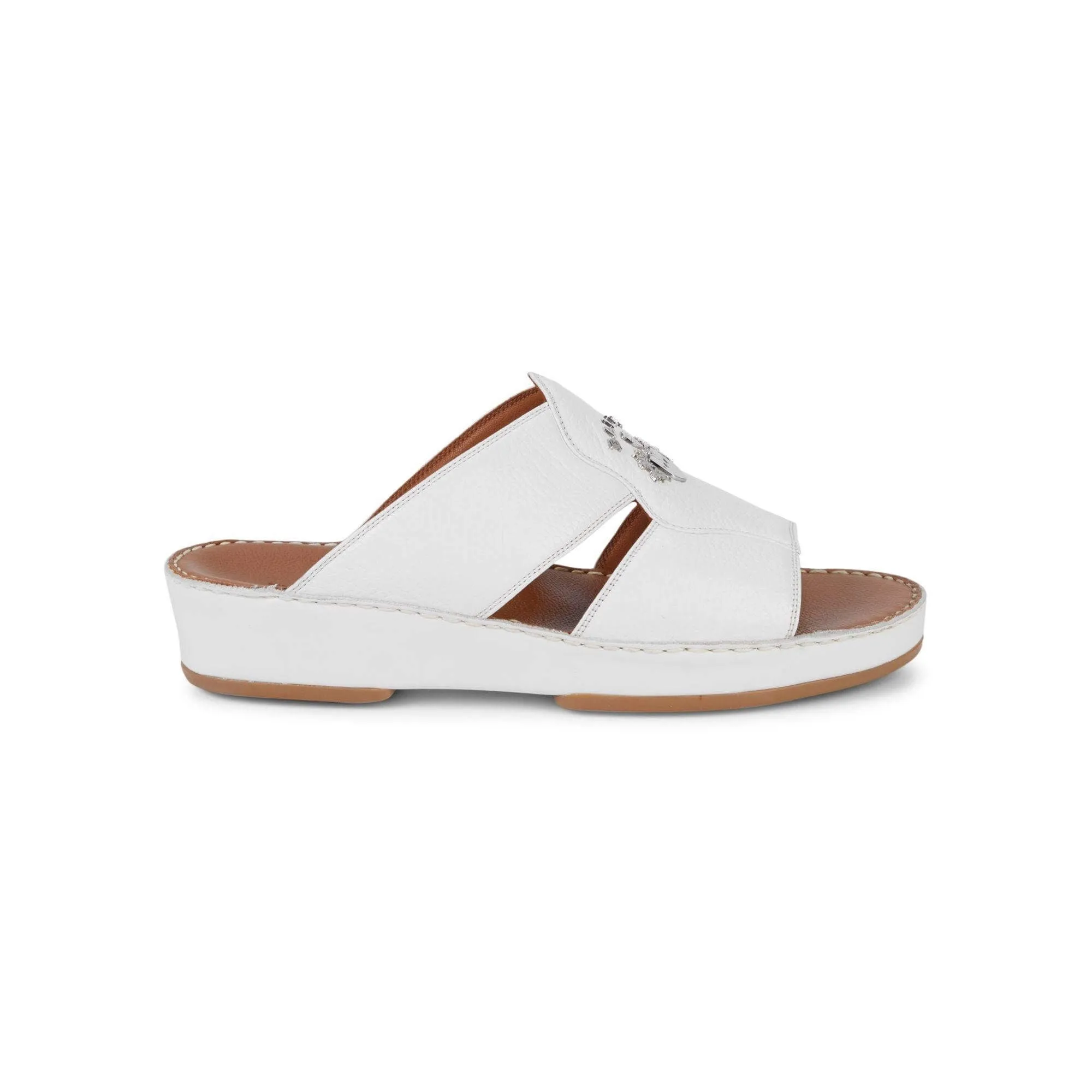 NEW Bally Hakman Men's 6211914 White Grained Leather Sandals US 12 MSRP $625