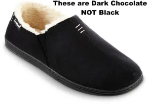 New with tags! Isotoner Men's Recycled Microsuede Nigel Closed-Back Cooling Gel Slippers in Dark Chocolate NOT Black! Sz XXL 13-14, Retails $44US 