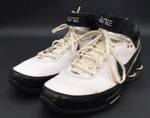 Nike Men's Shox Elite 316904-103 White Black Mid-Top Basketball Shoes - Sz 10.5