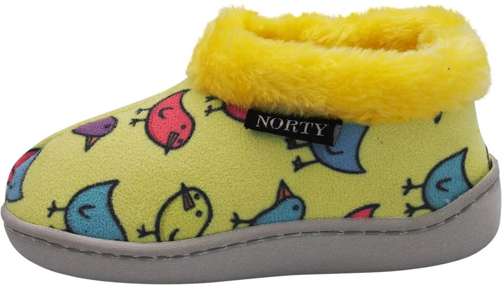 Norty Girls 11-3 Yellow Bird Fleece Slipper 17350