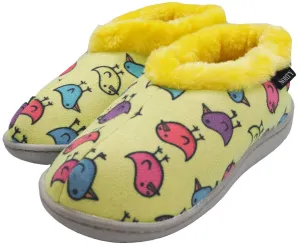 Norty Girls 11-3 Yellow Bird Fleece Slipper 17350