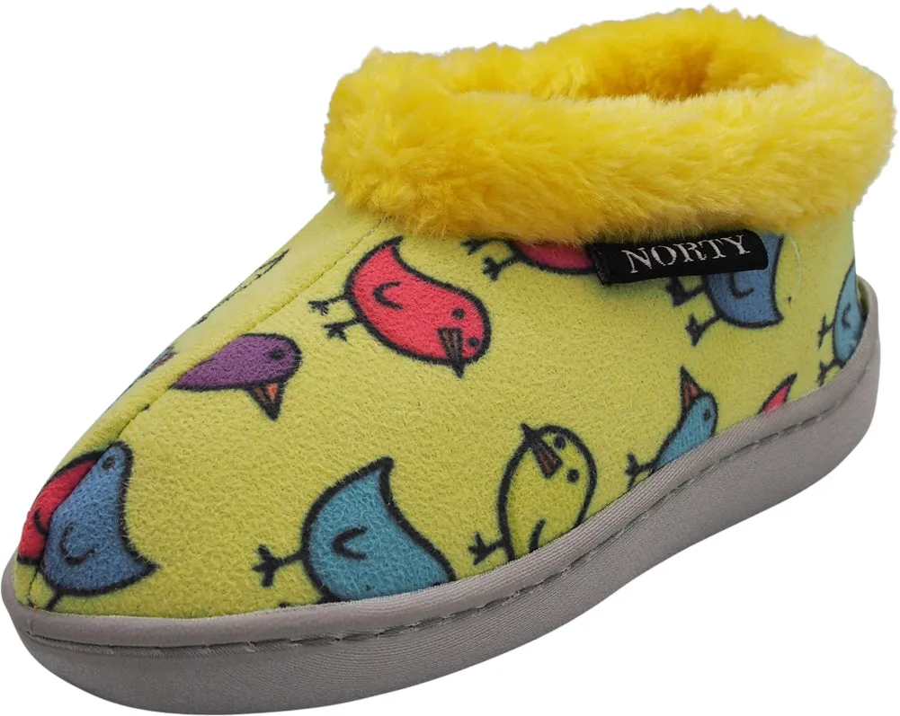 Norty Little Kid / Big Kid Girl's Fleece Memory Foam Slip On Indoor Slippers Sho