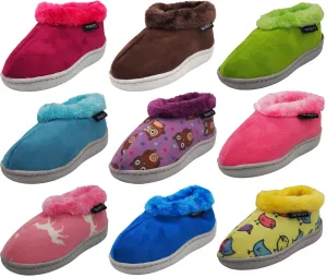 Norty Little Kid / Big Kid Girl's Fleece Memory Foam Slip On Indoor Slippers Sho