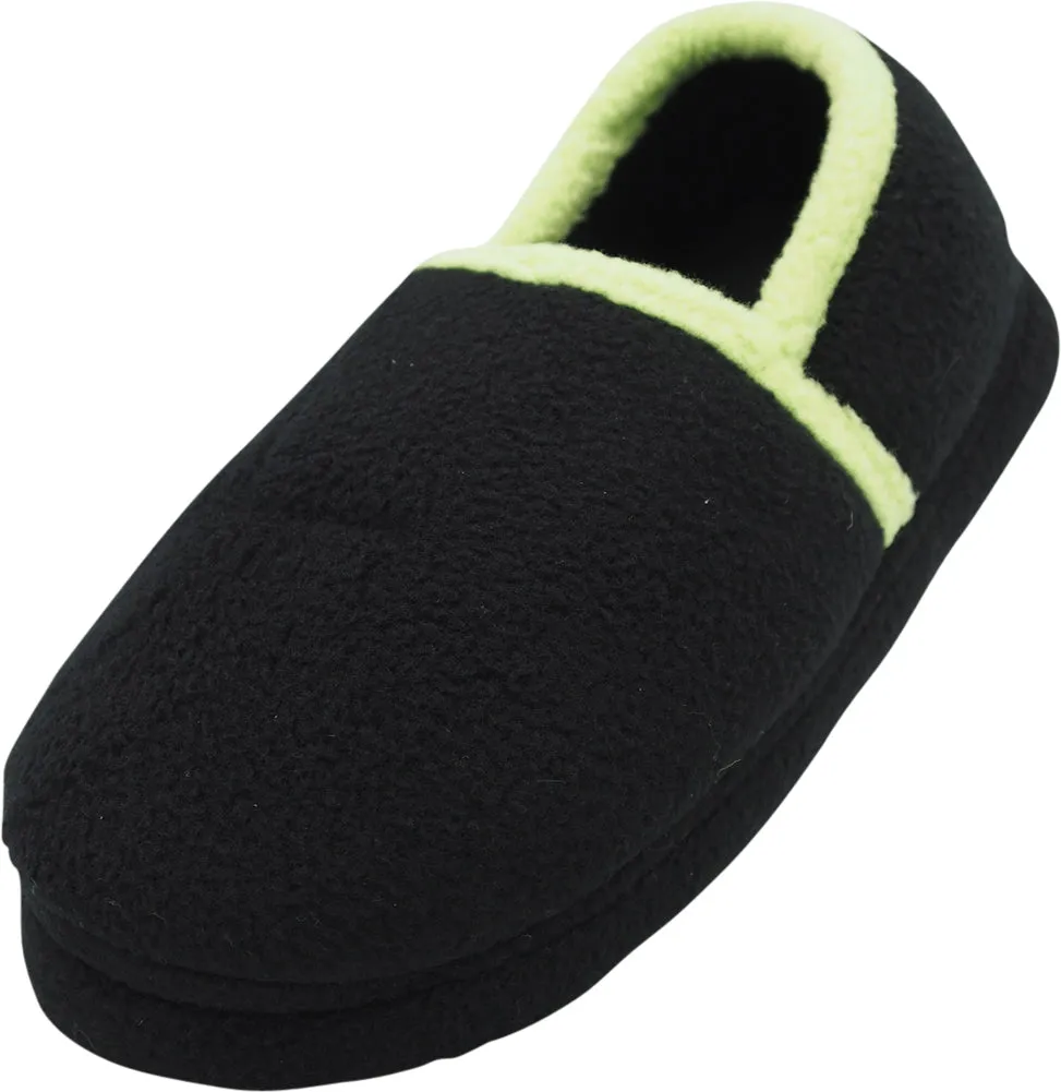 Norty Toddler Boy's Kids Fleece Memory Foam Slip On Indoor Slippers Shoe, 40824