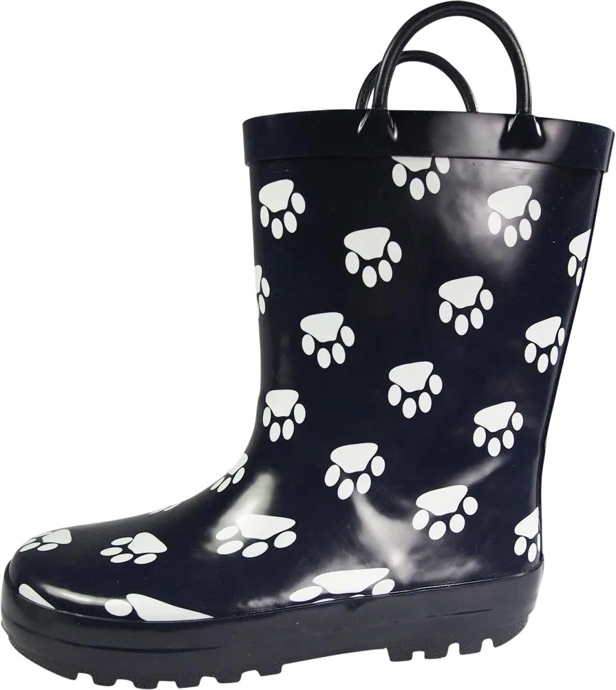 Norty Toddler Waterproof Rubber Rain Boots for Kids Children Boys and Girls