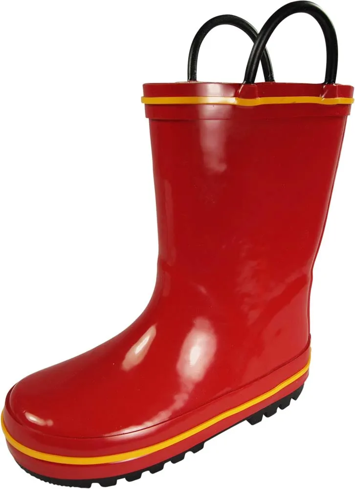 Norty Toddler Waterproof Rubber Rain Boots for Kids Children Boys and Girls