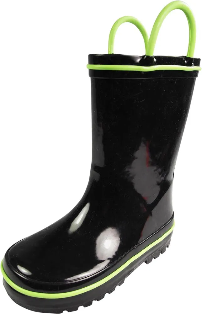 Norty Toddler Waterproof Rubber Rain Boots for Kids Children Boys and Girls