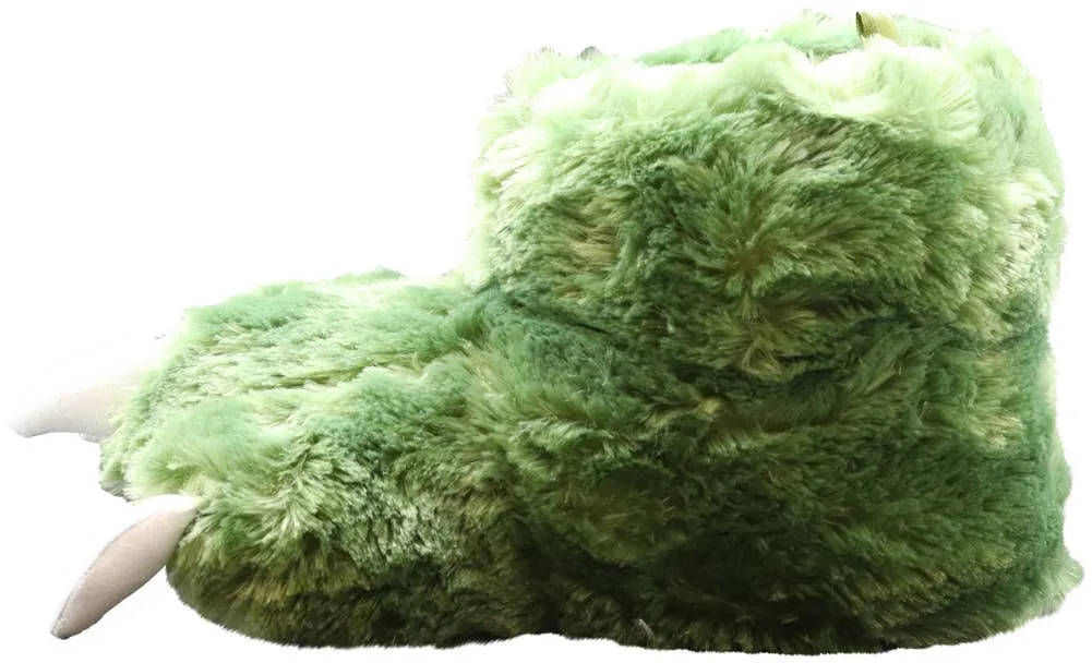 NORTY Womens M Green Dinosaur Bootie Slippers 17054