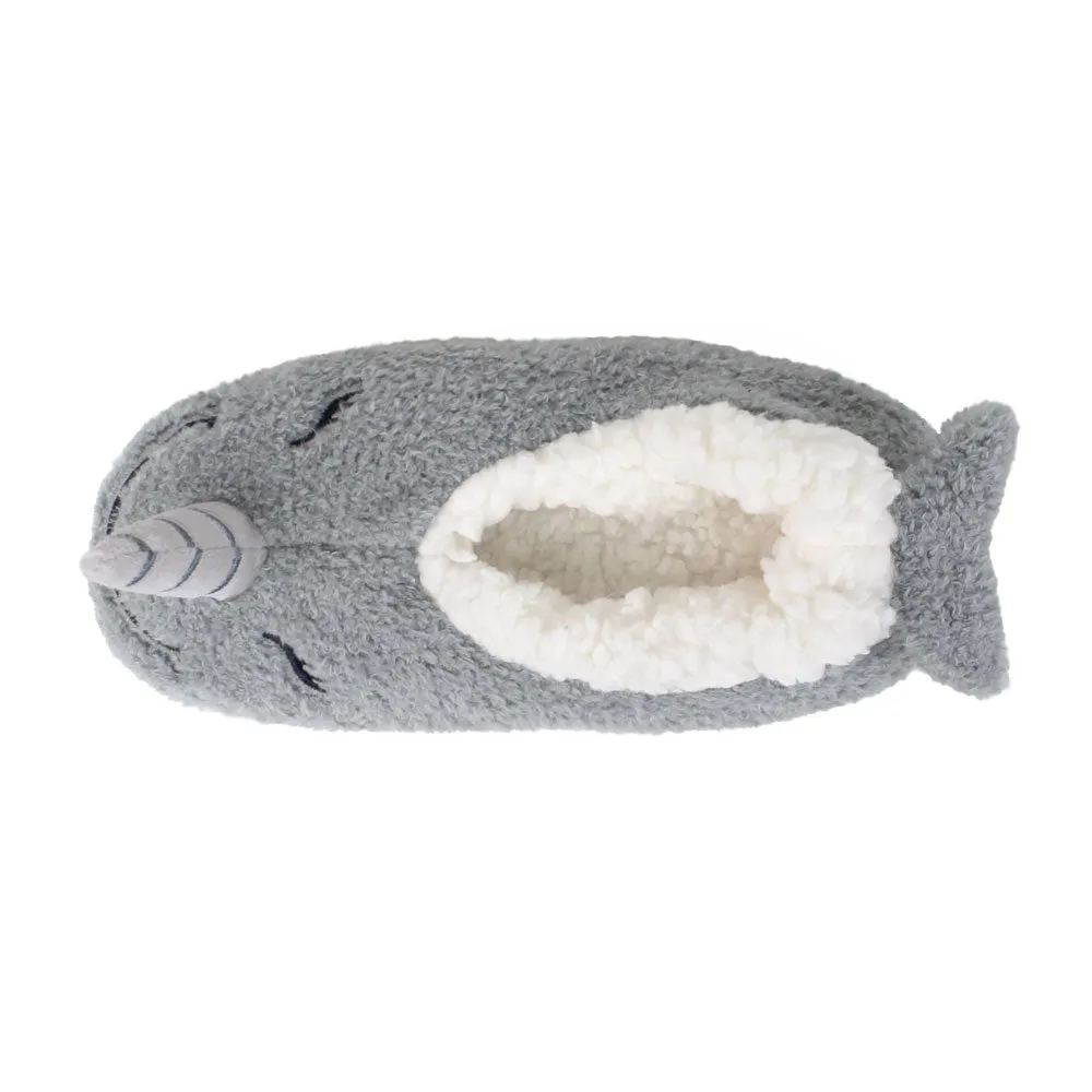 Novelty Slippers JulesRoche Plush Narwhals Non-Slip Women's