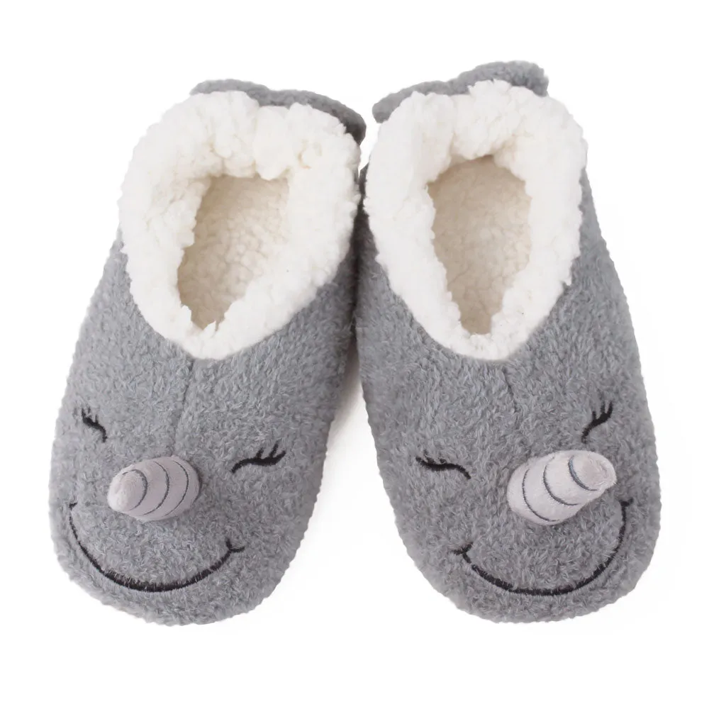 Novelty Slippers JulesRoche Plush Narwhals Non-Slip Women's